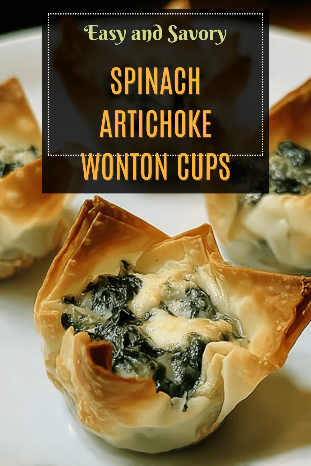 Spinach Artichoke Wonton Cups