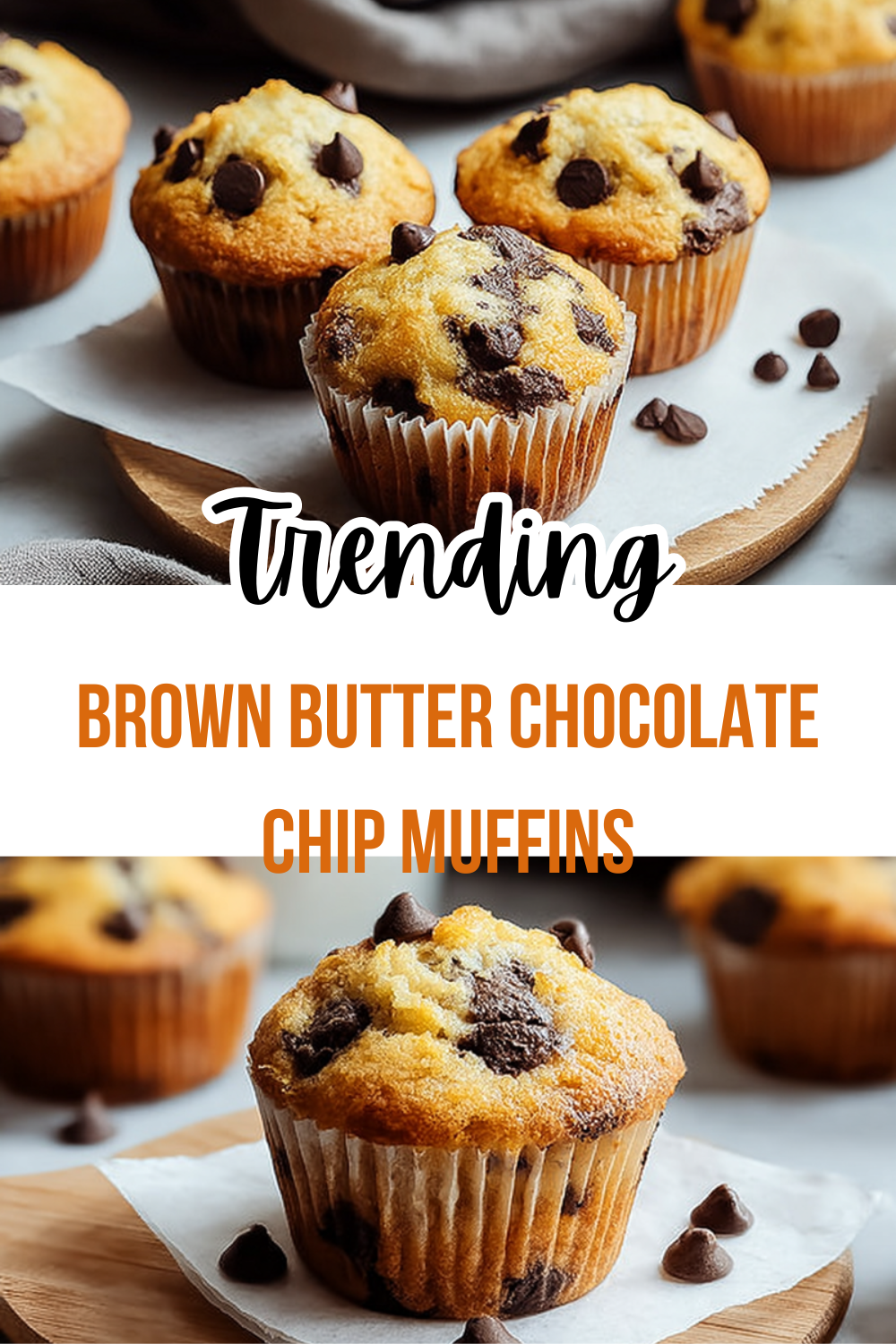 Brown Butter Chocolate Chip Muffins