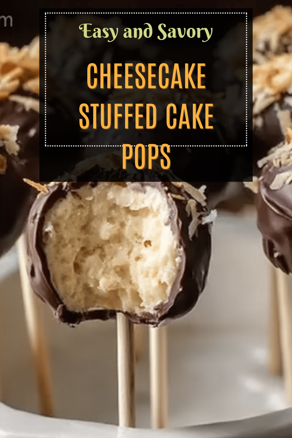 Cheesecake Stuffed Cake Pops
