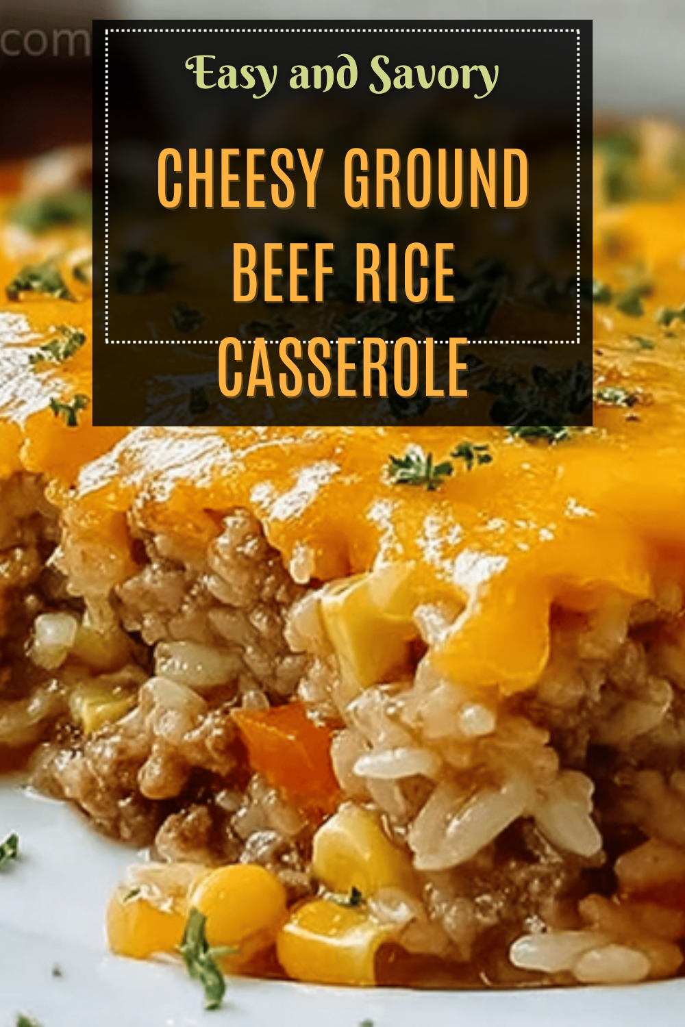 Cheesy Ground Beef Rice Casserole