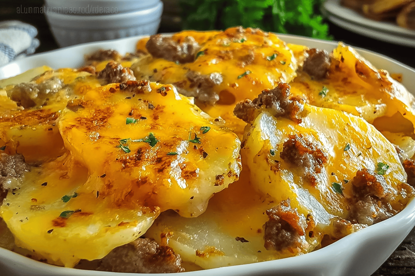 Cheesy Hamburger Potato Casserole