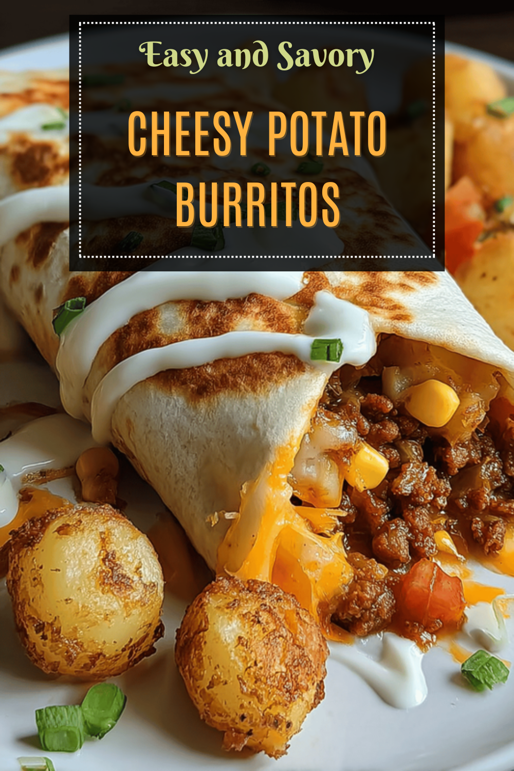 Cheesy Potato Burritos