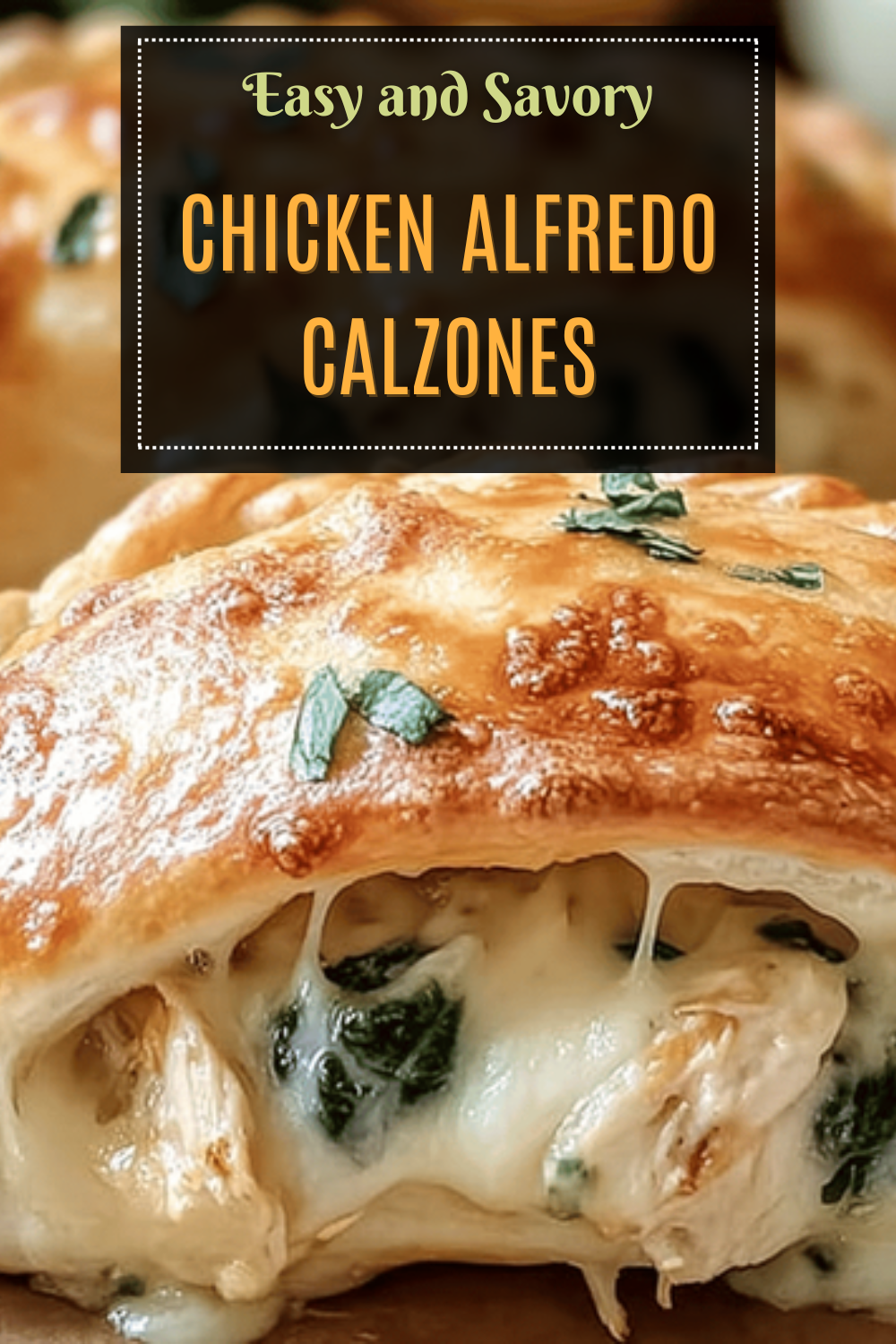 Chicken Alfredo Calzones