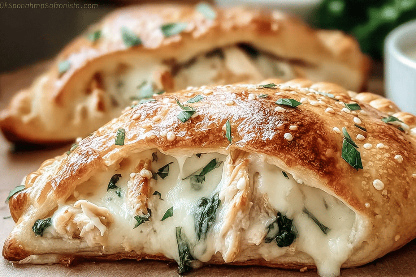 Chicken Alfredo Calzones