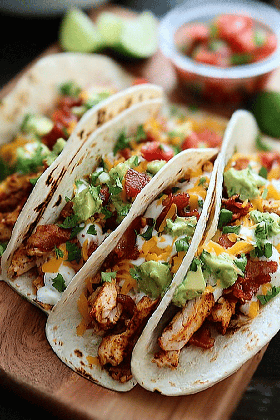 Chicken Bacon Ranch Tacos