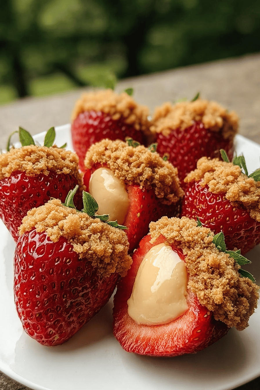 Cookie Butter Stuffed Strawberries