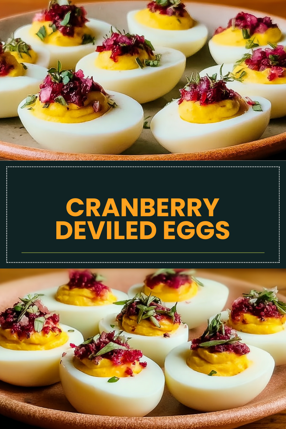 Cranberry Deviled Eggs