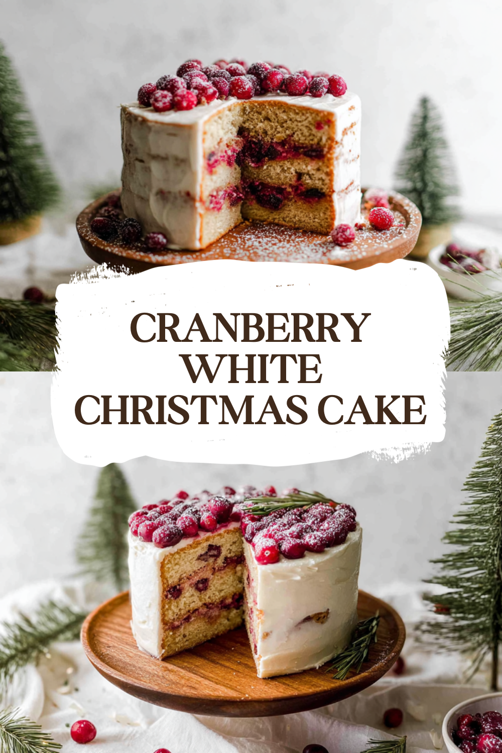 Cranberry White Christmas Cake