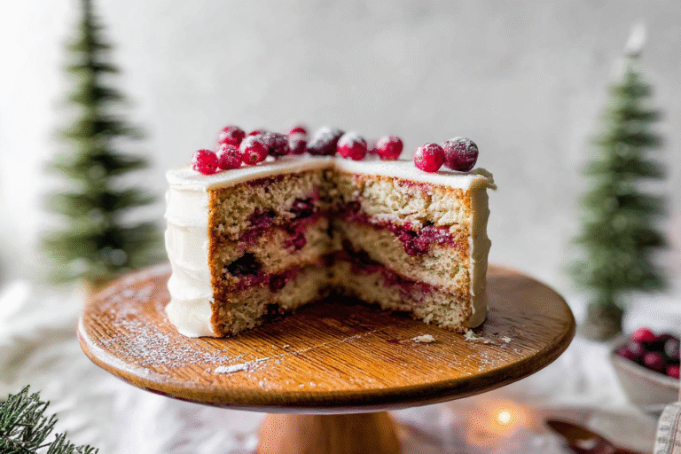 Cranberry White Christmas Cake 92.Png