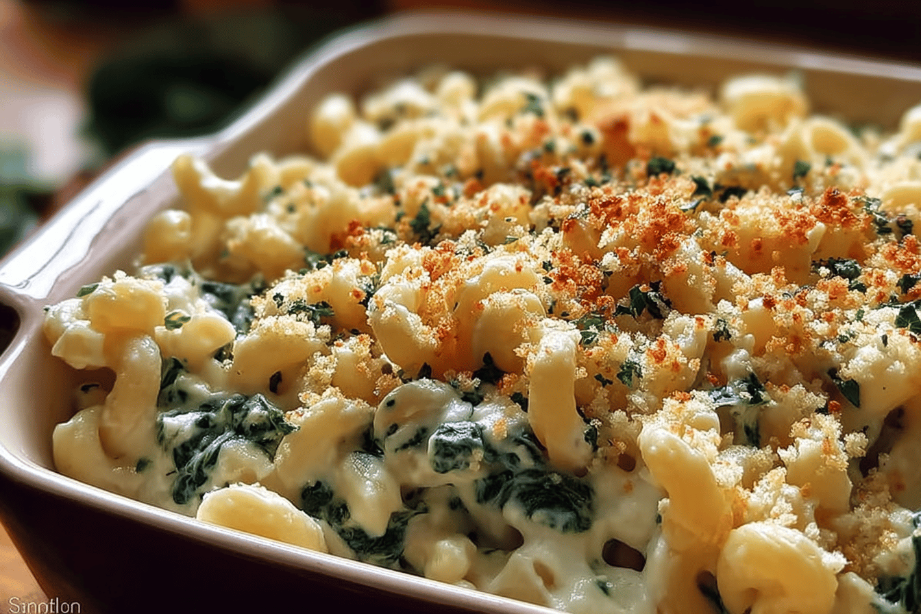 Creamed Spinach Mac And Cheese