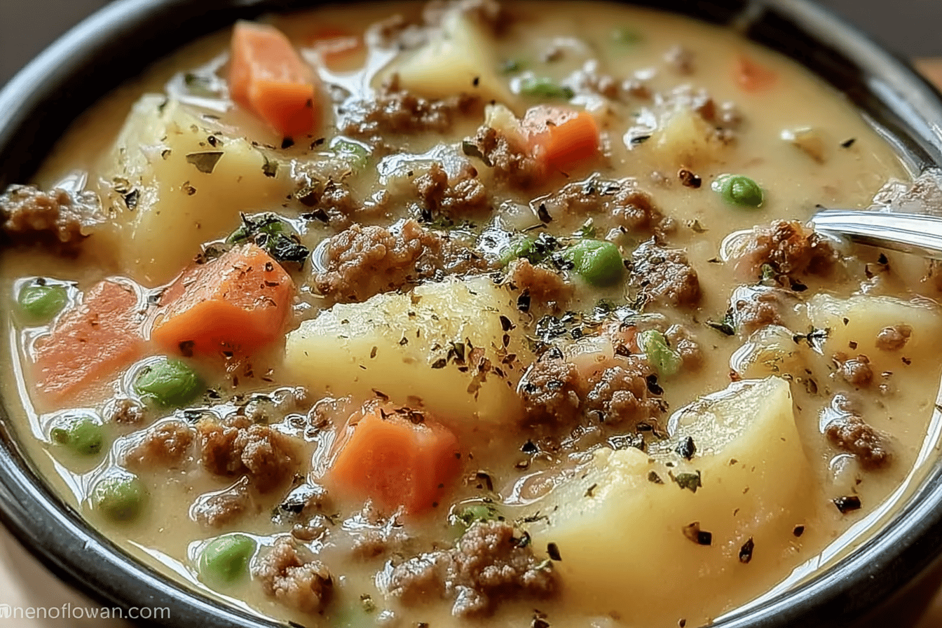 Creamy Potato Hamburger Soup