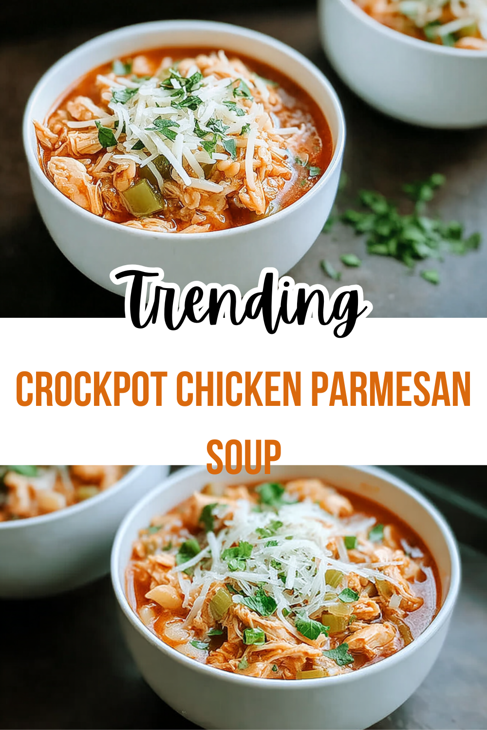 Crockpot Chicken Parmesan Soup