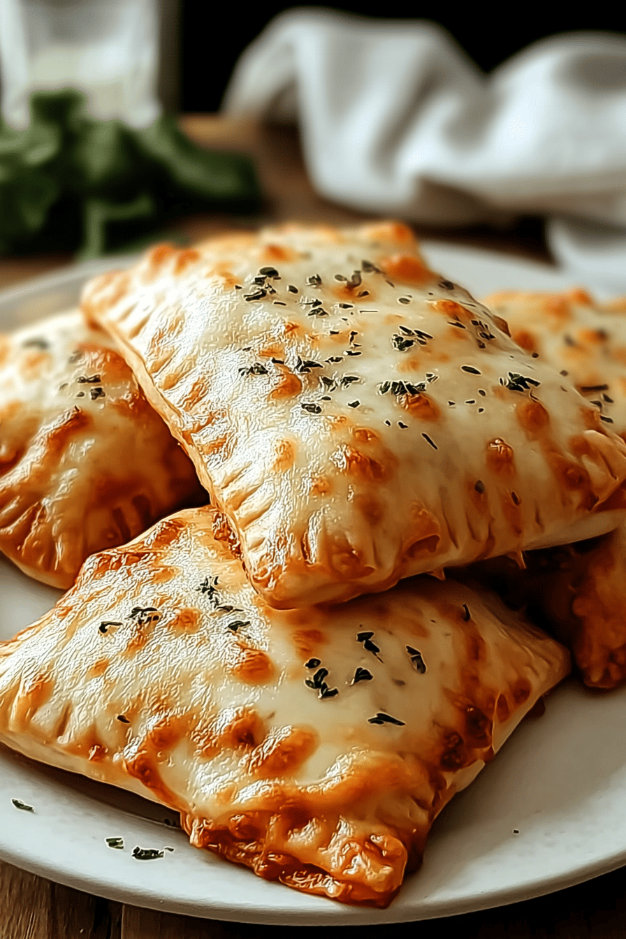 Homemade Cheesy Pizza Pockets
