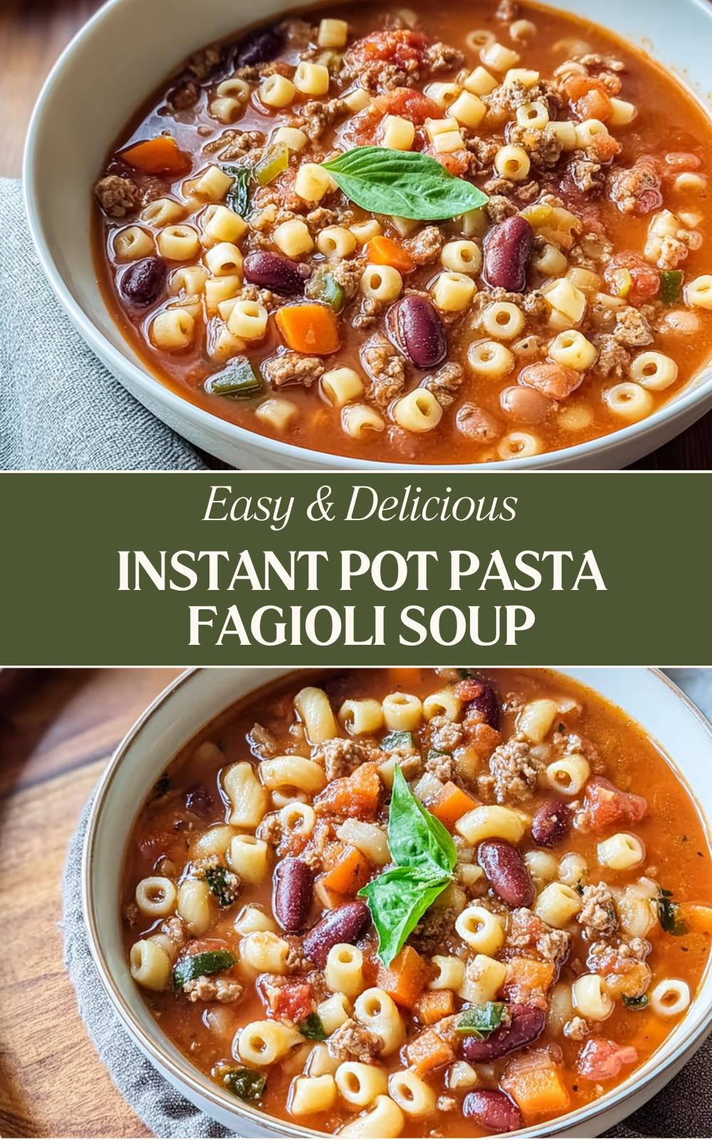 Instant Pot Pasta Fagioli Soup