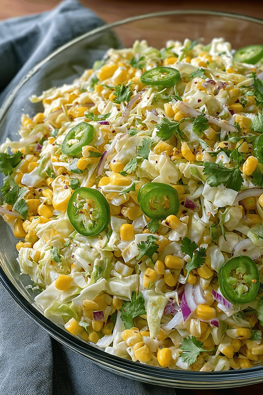 Jalapeno Corn Coleslaw