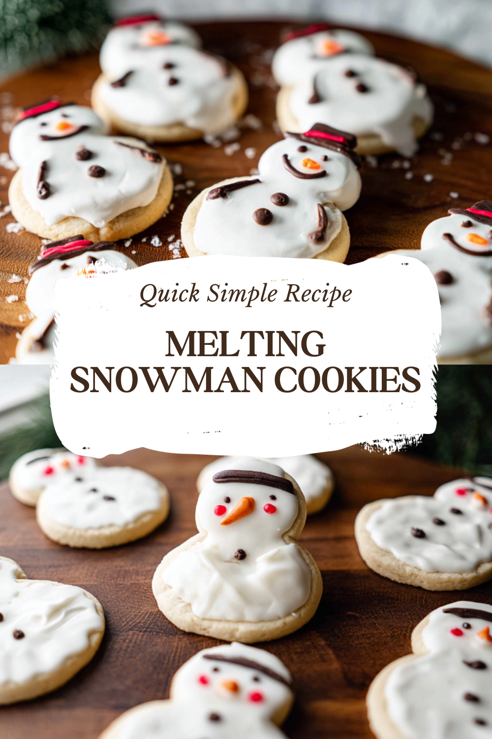 Melting Snowman Cookies