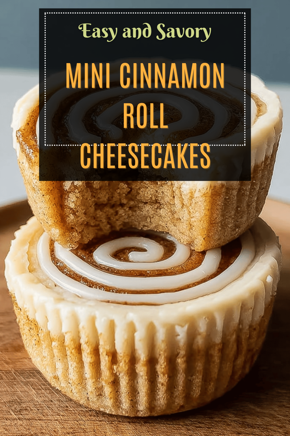 Mini Cinnamon Roll Cheesecakes