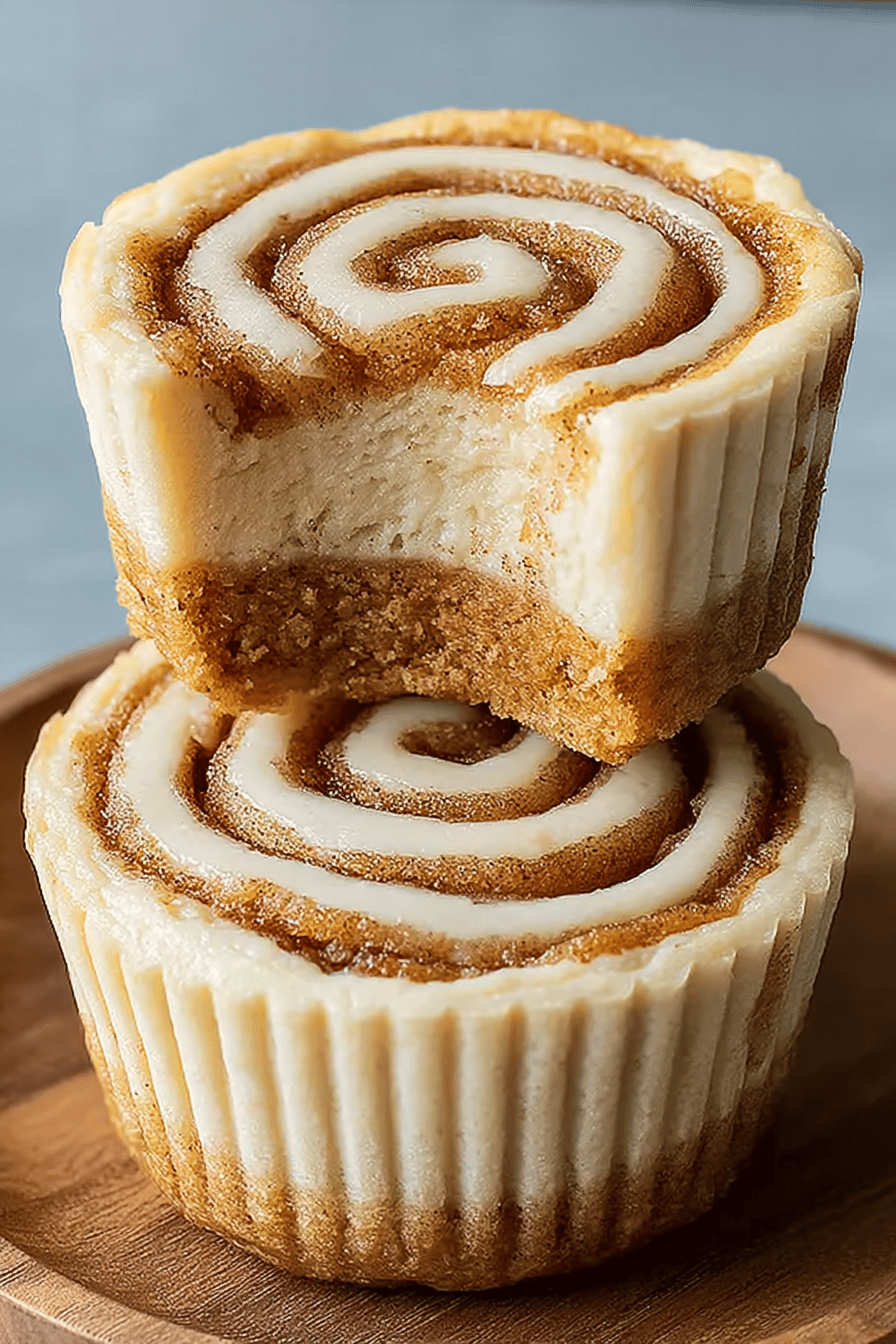Mini Cinnamon Roll Cheesecakes