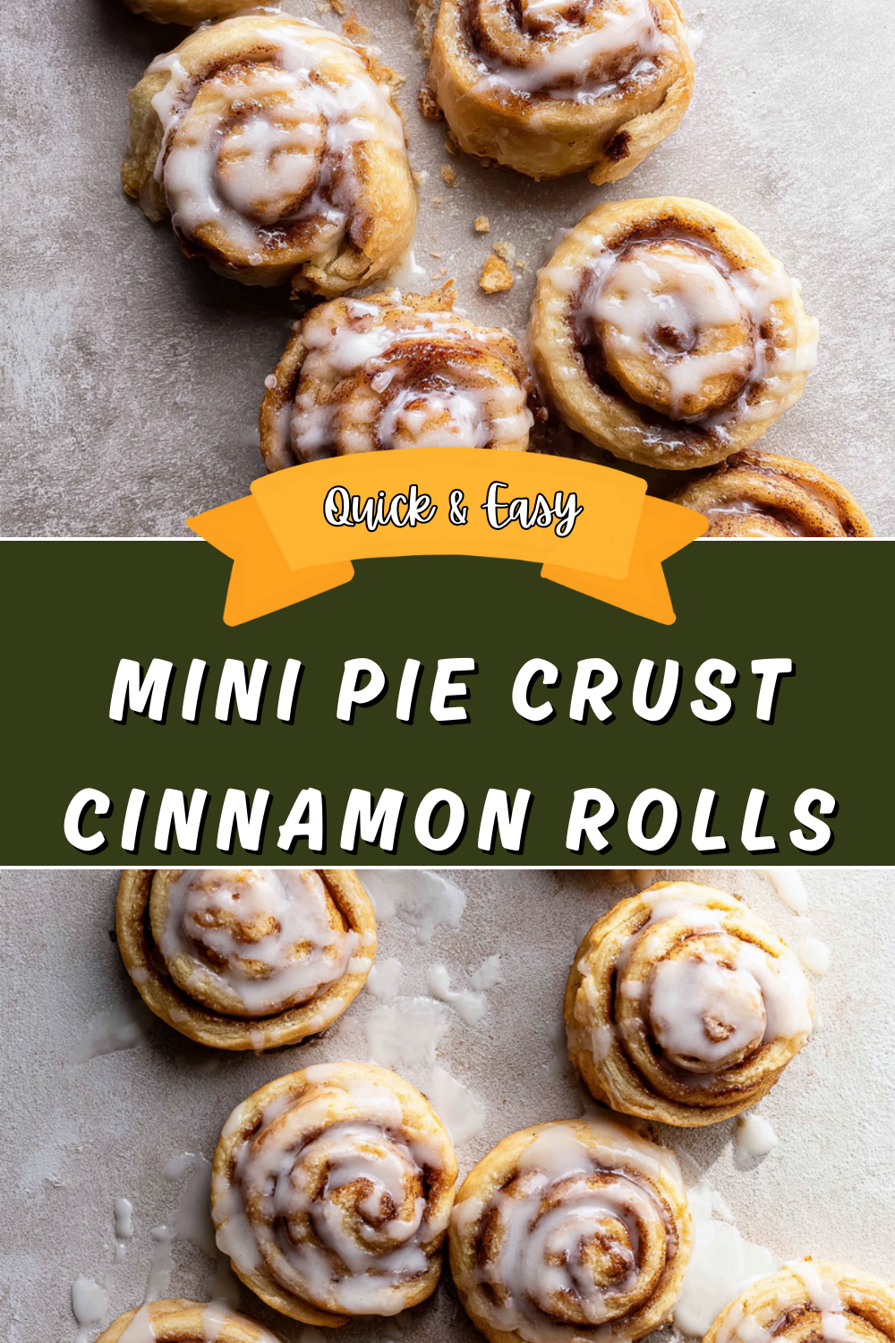 Mini Pie Crust Cinnamon Rolls