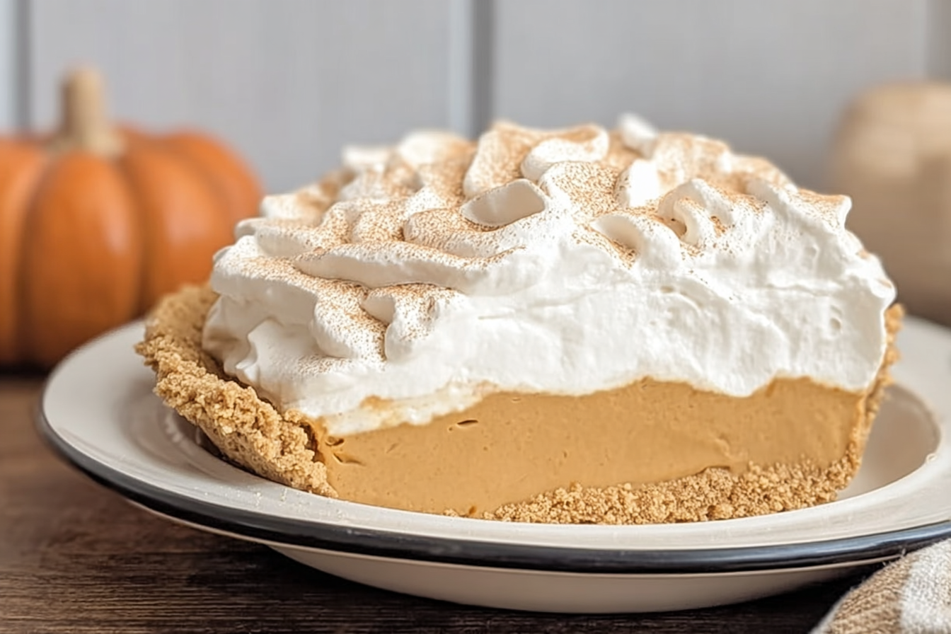 No Bake Pumpkin Cream Pie