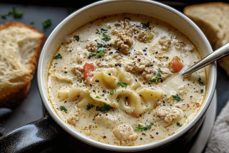 One Pot Creamy Italian Ground Chicken Soup Recipe 7.Png