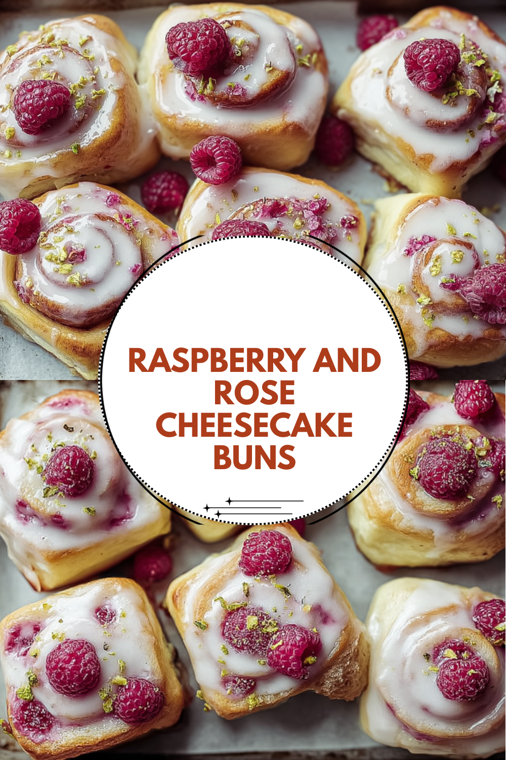 Raspberry And Rose Cheesecake Buns