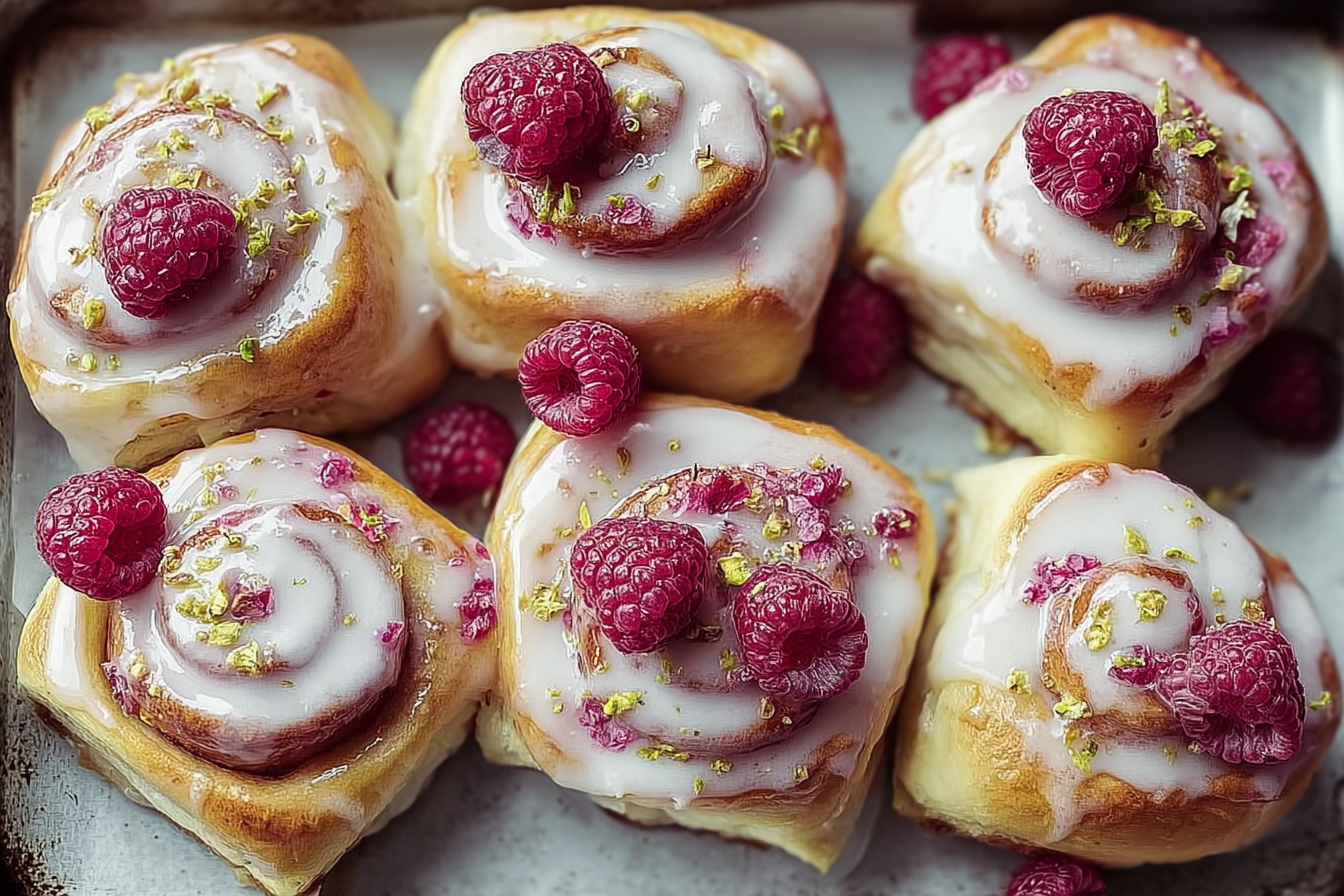Raspberry And Rose Cheesecake Buns