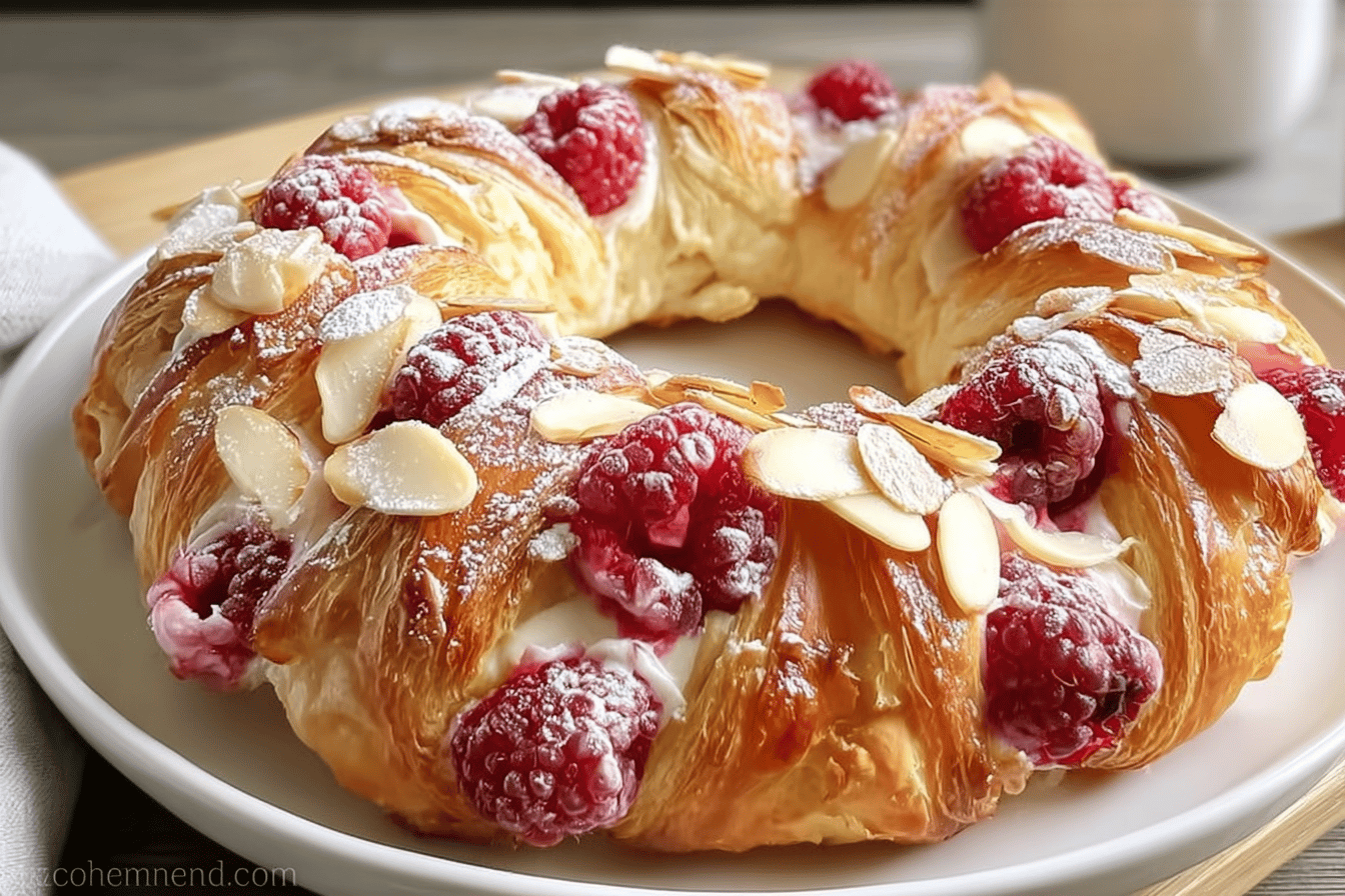 Raspberry Cream Cheese Crescent Ring