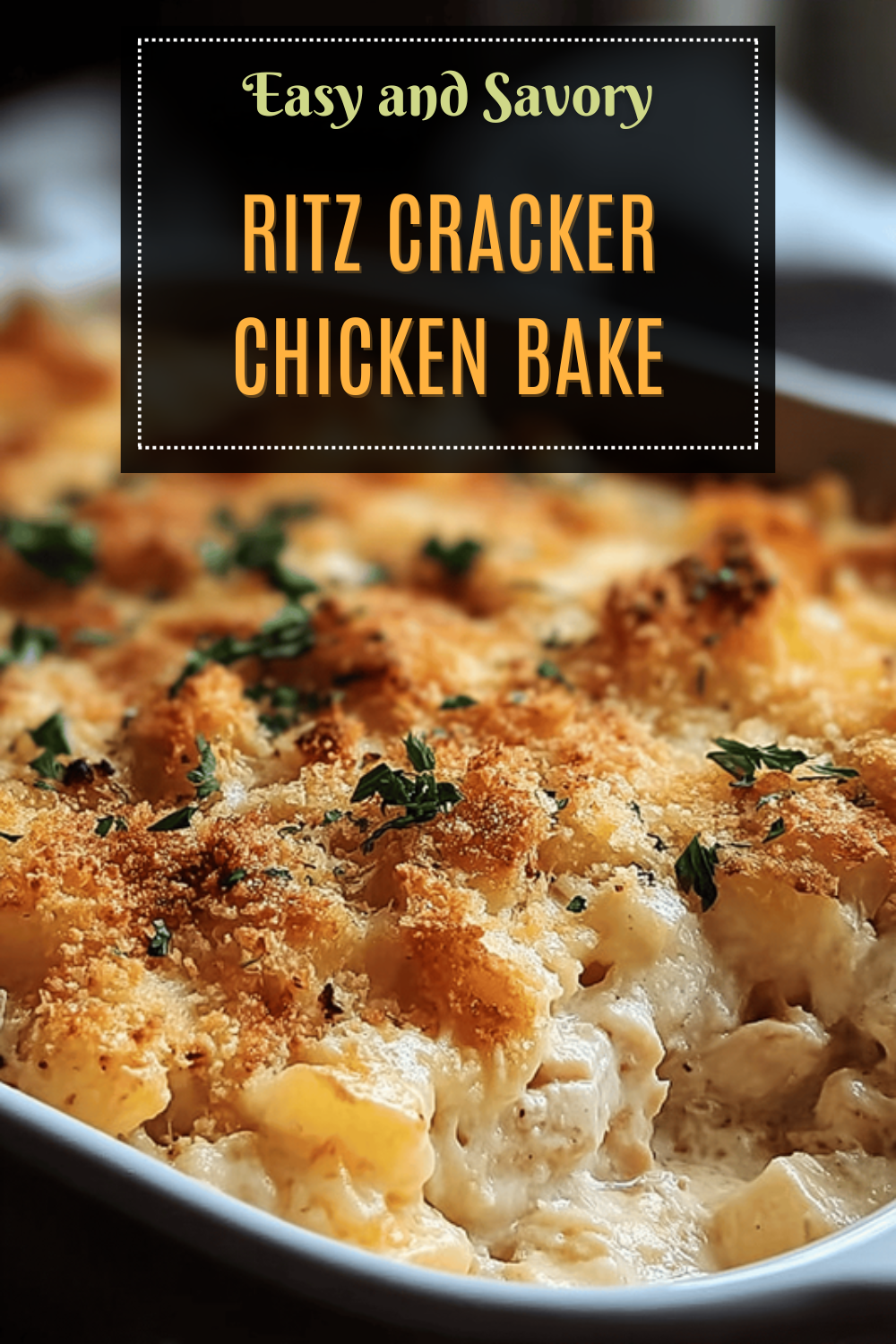 Ritz Cracker Chicken Bake