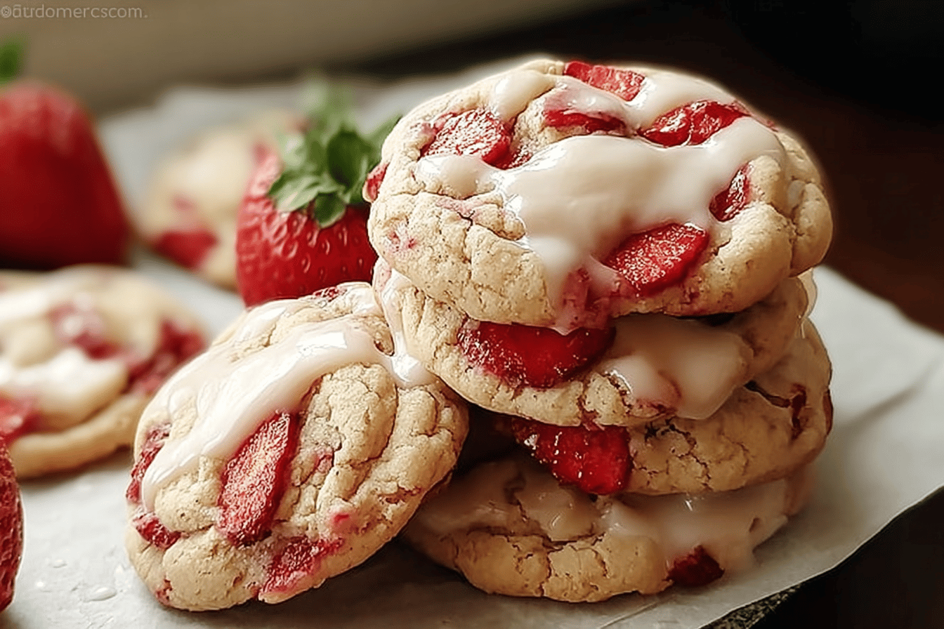 Strawberry Cheesecake Cookies