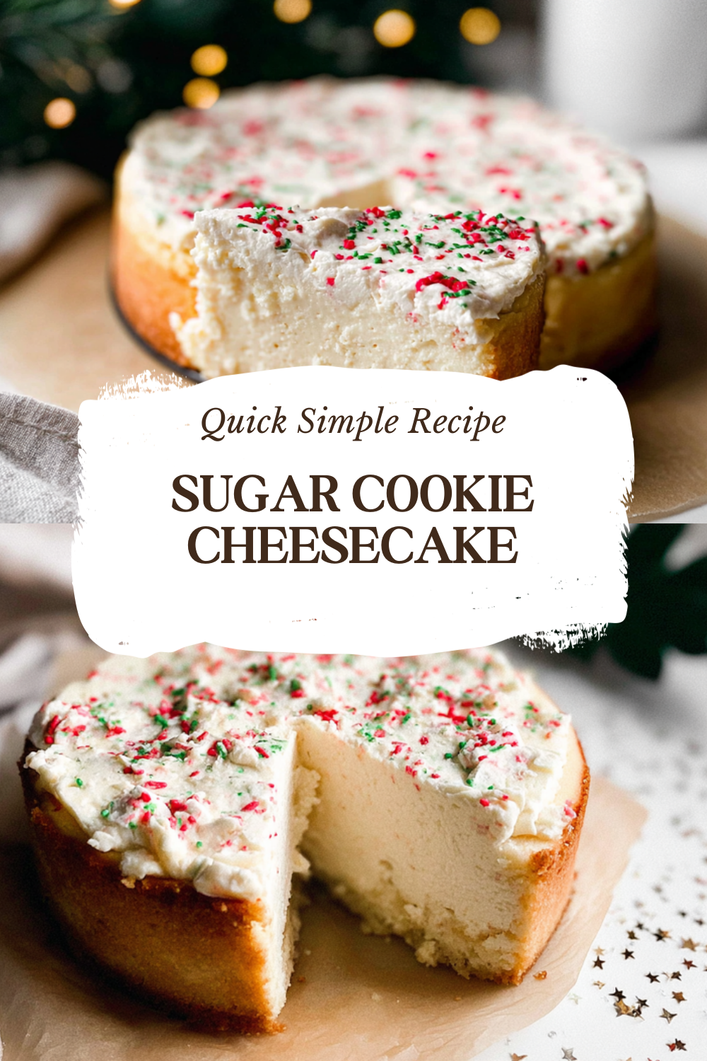 Sugar Cookie Cheesecake