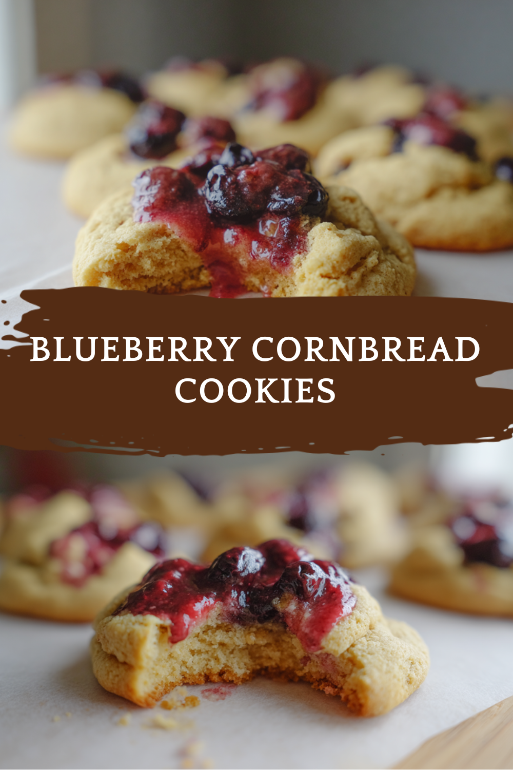 Blueberry Cornbread Cookies