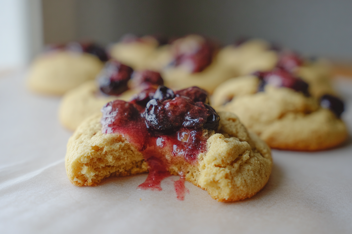Blueberry Cornbread Cookies