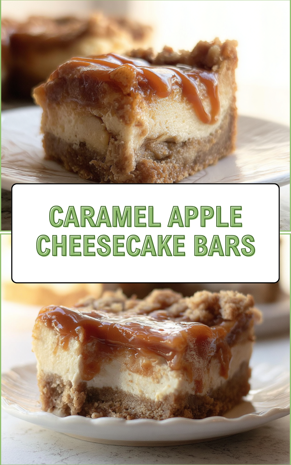Caramel Apple Cheesecake Bars