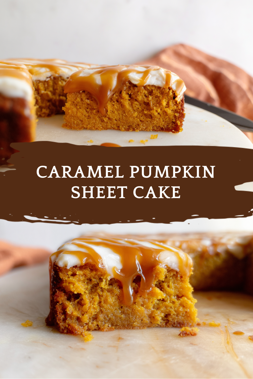 Caramel Pumpkin Sheet Cake
