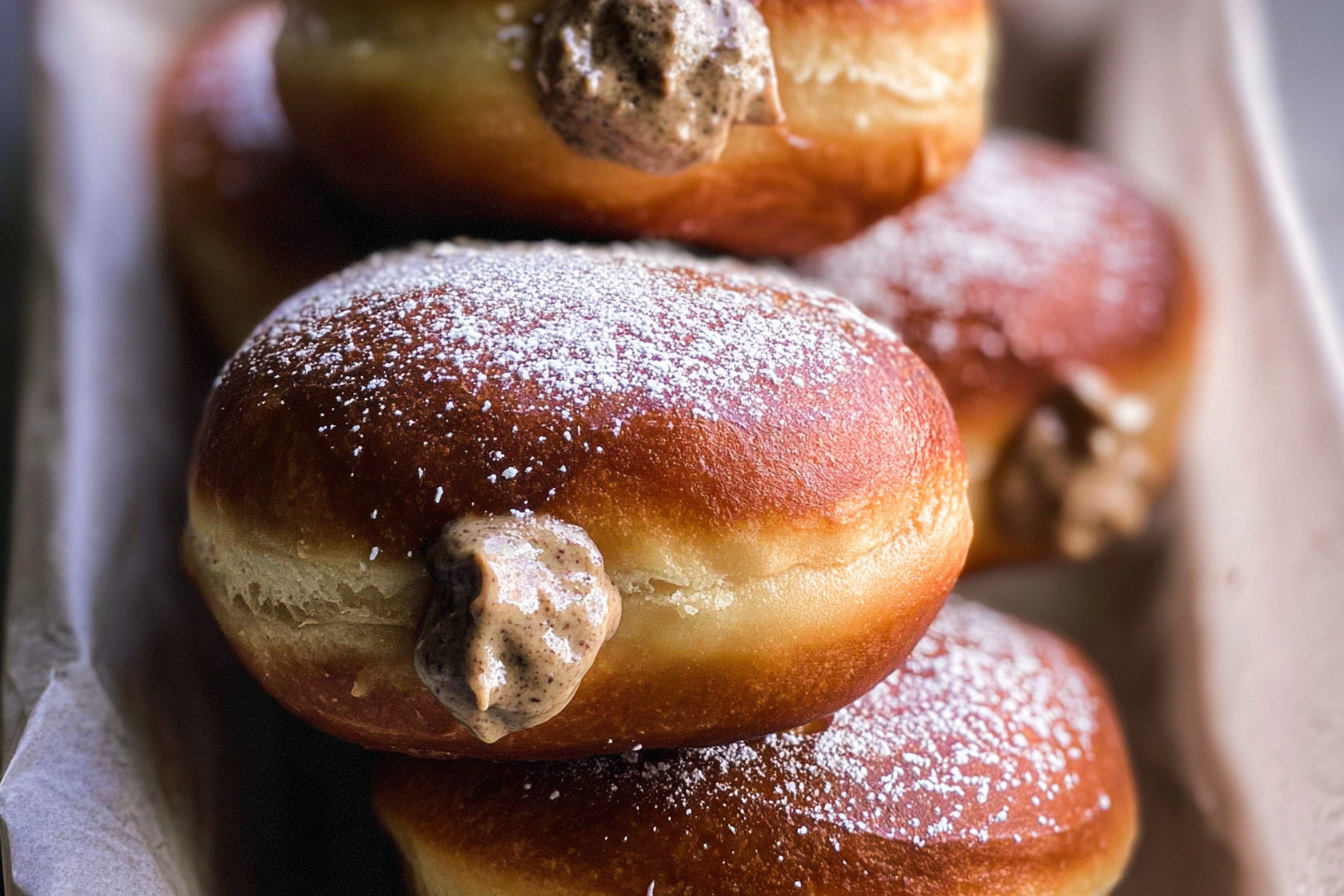Coffee Custard Filled Donuts