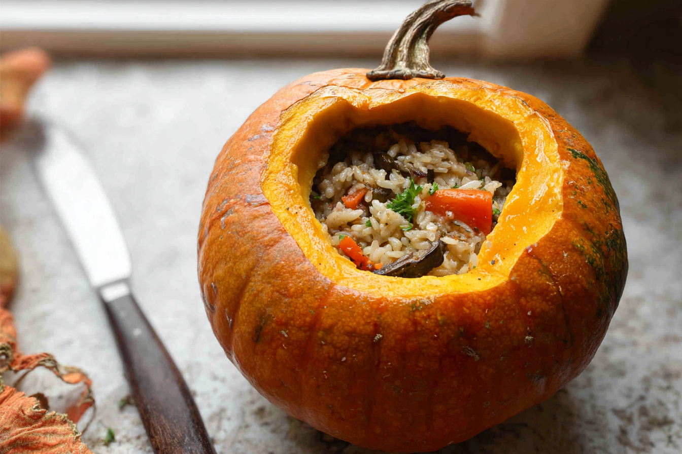 Dinner In A Pumpkin