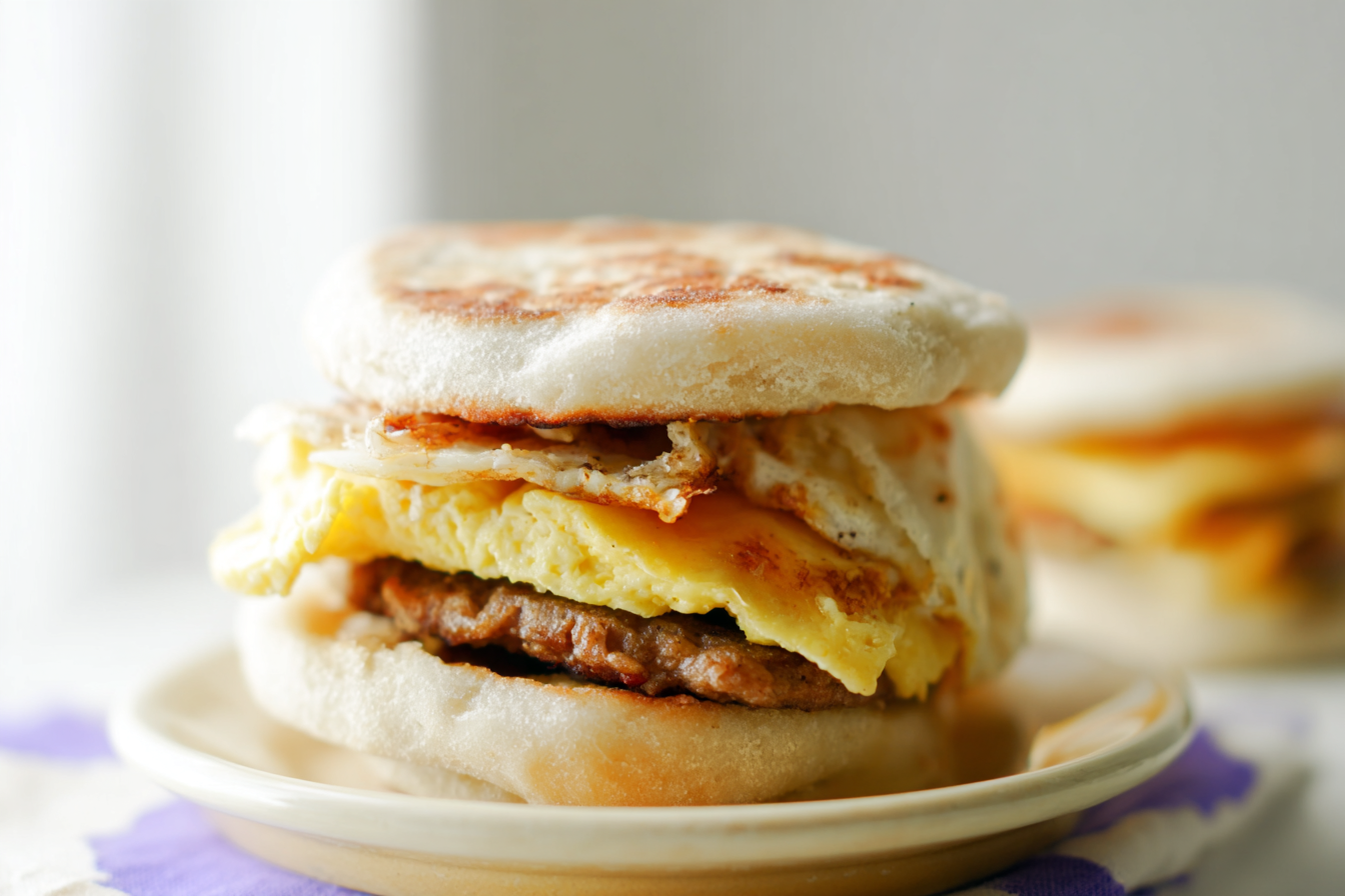 English Muffin Breakfast Sandwich