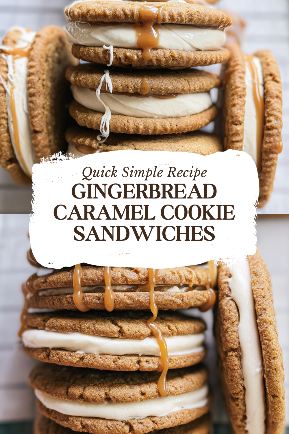 Gingerbread Caramel Cookie Sandwiches