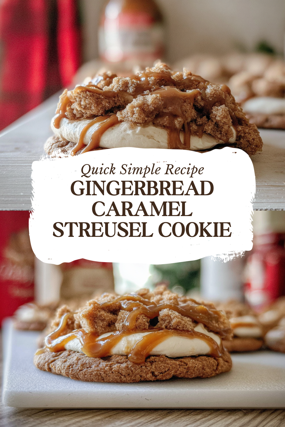 Gingerbread Caramel Streusel Cookie