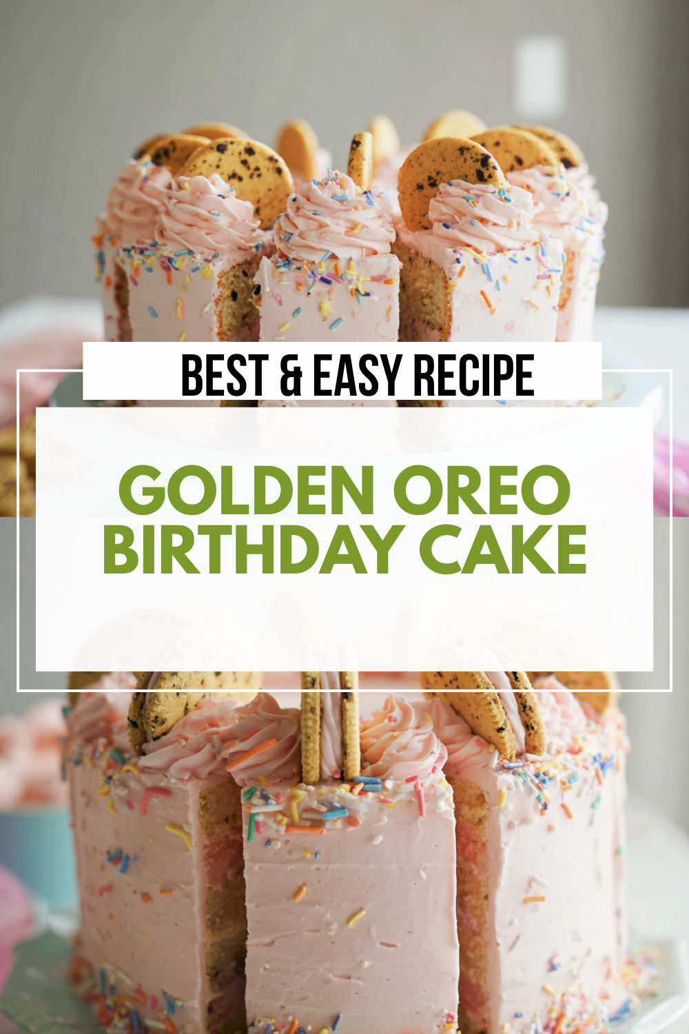 Golden Oreo Birthday Cake