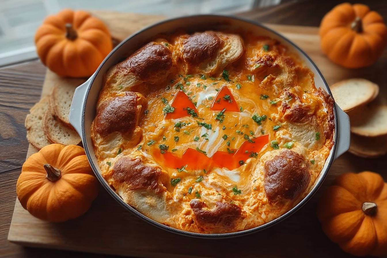 Halloween Buffalo Chicken Dip