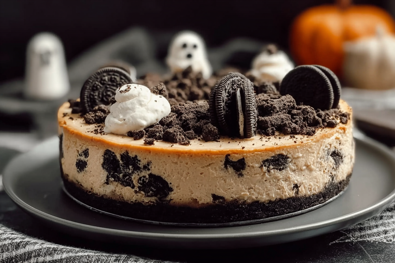 Halloween Cookies And Cream Cheesecake