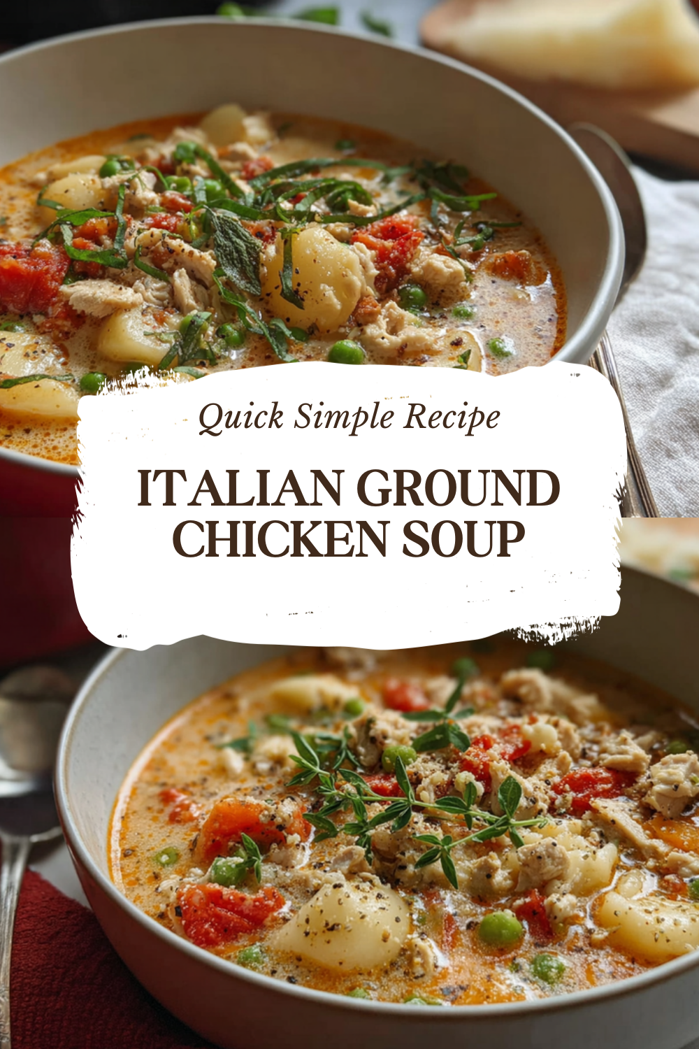 Italian Ground Chicken Soup