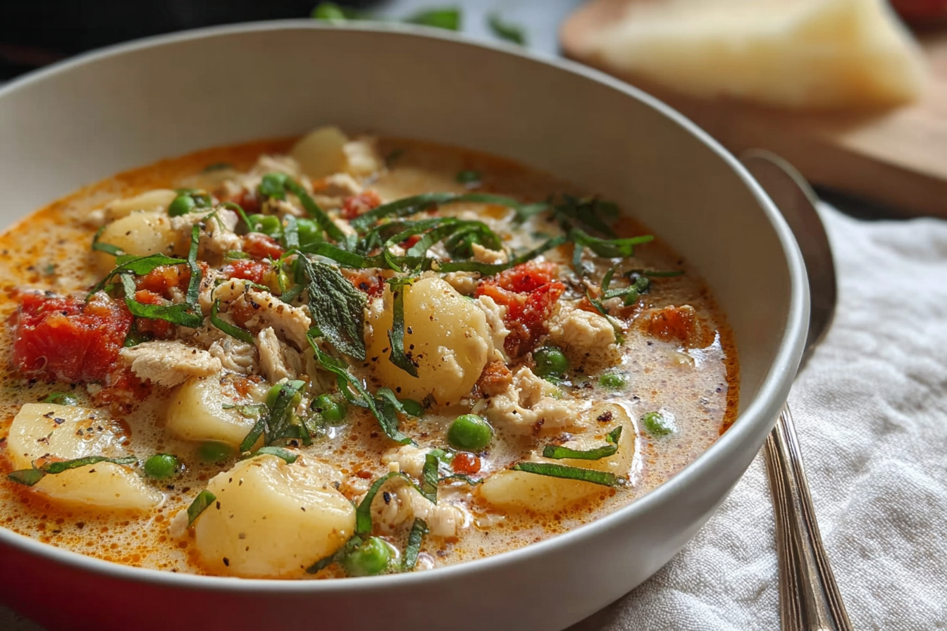 Italian Ground Chicken Soup