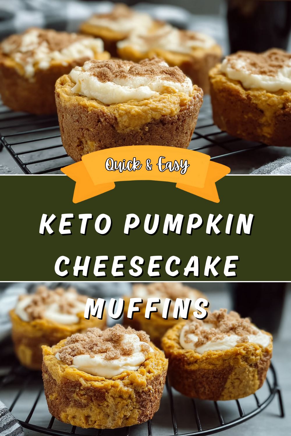 Keto Pumpkin Cheesecake Muffins