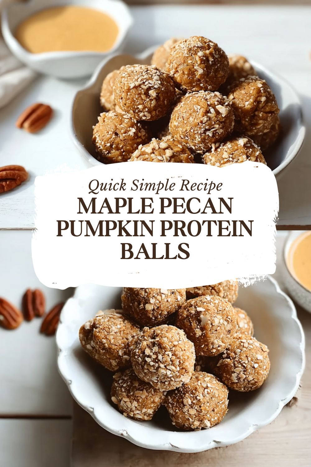 Maple Pecan Pumpkin Protein Balls