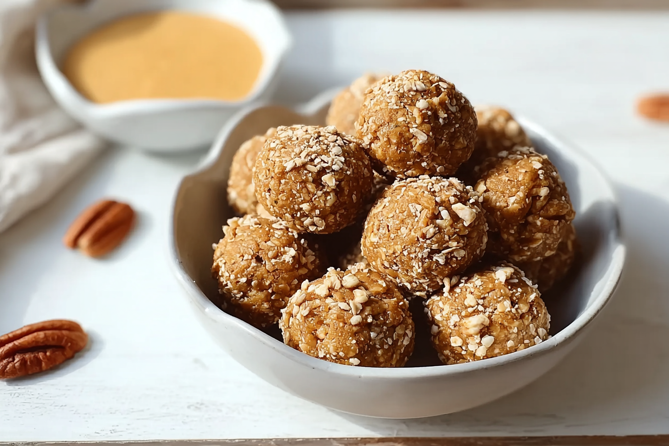 Maple Pecan Pumpkin Protein Balls