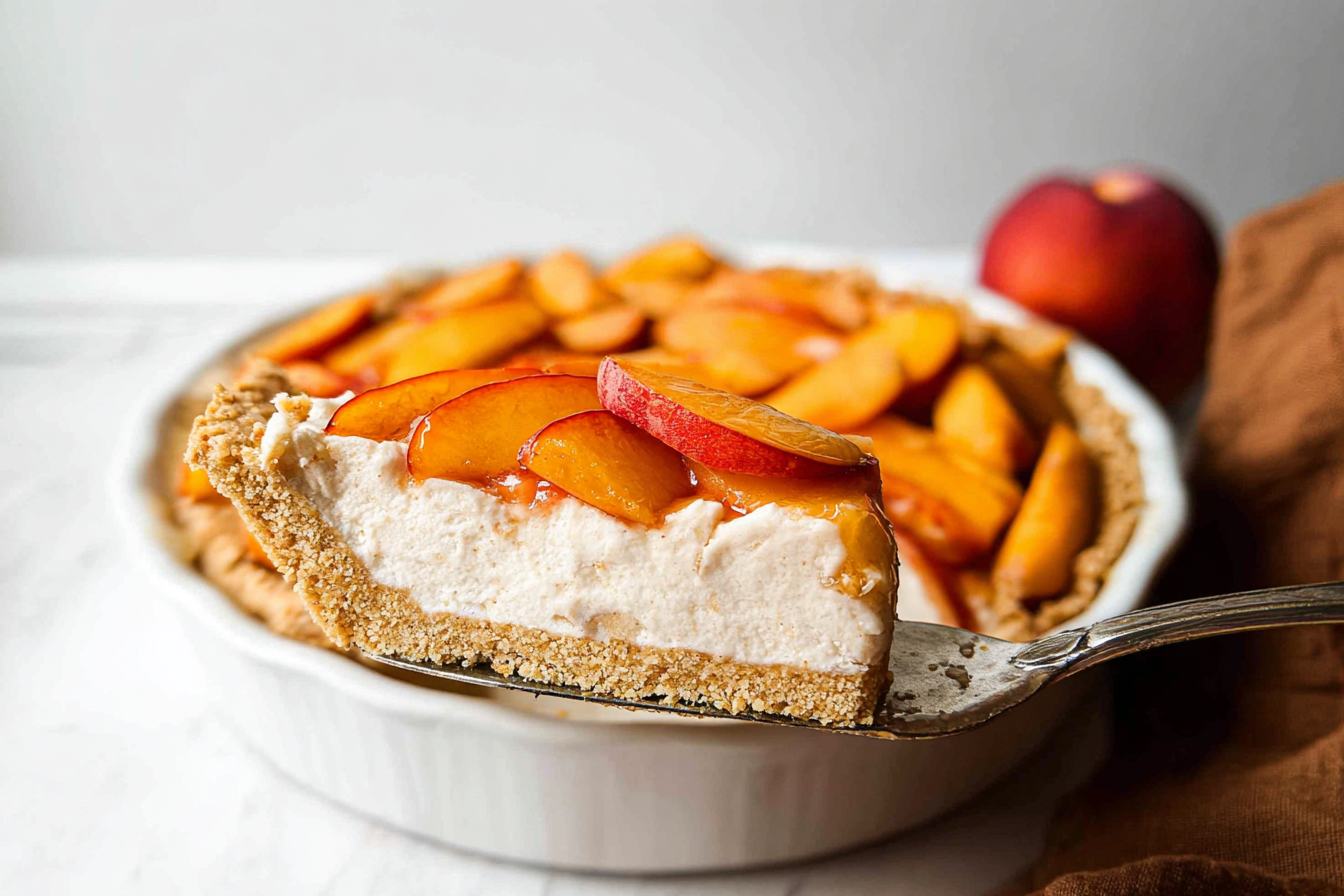 No Bake Fresh Peach Pie