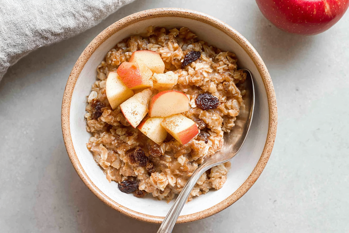 Overnight Cinnamon Apple Oatmeal